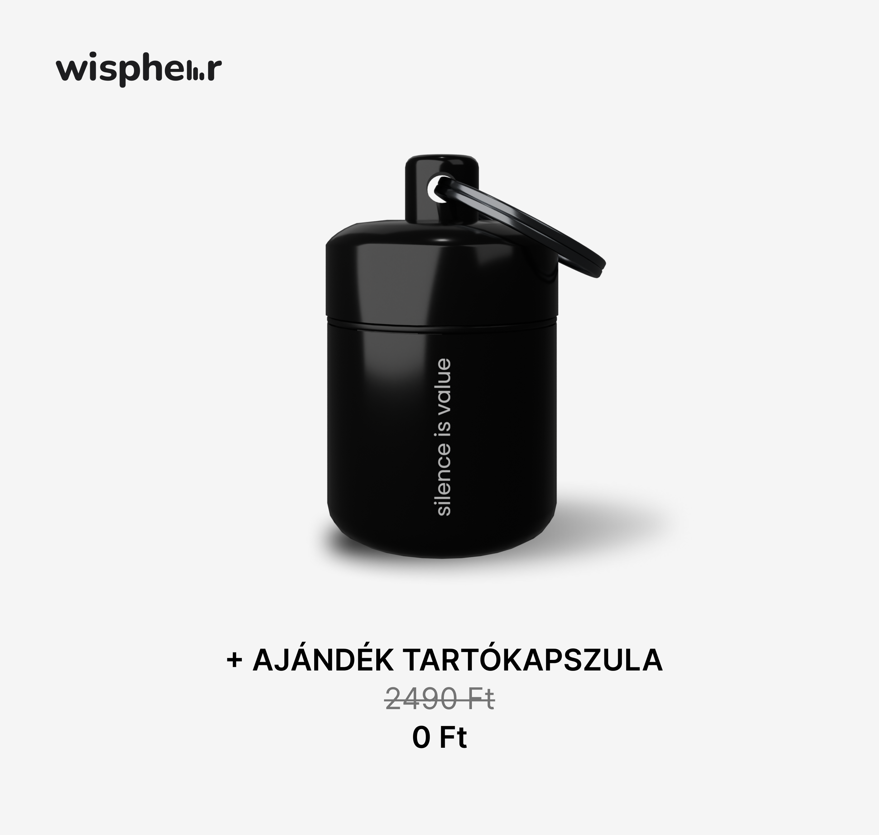 wisphear füldugó tartótok hátulja